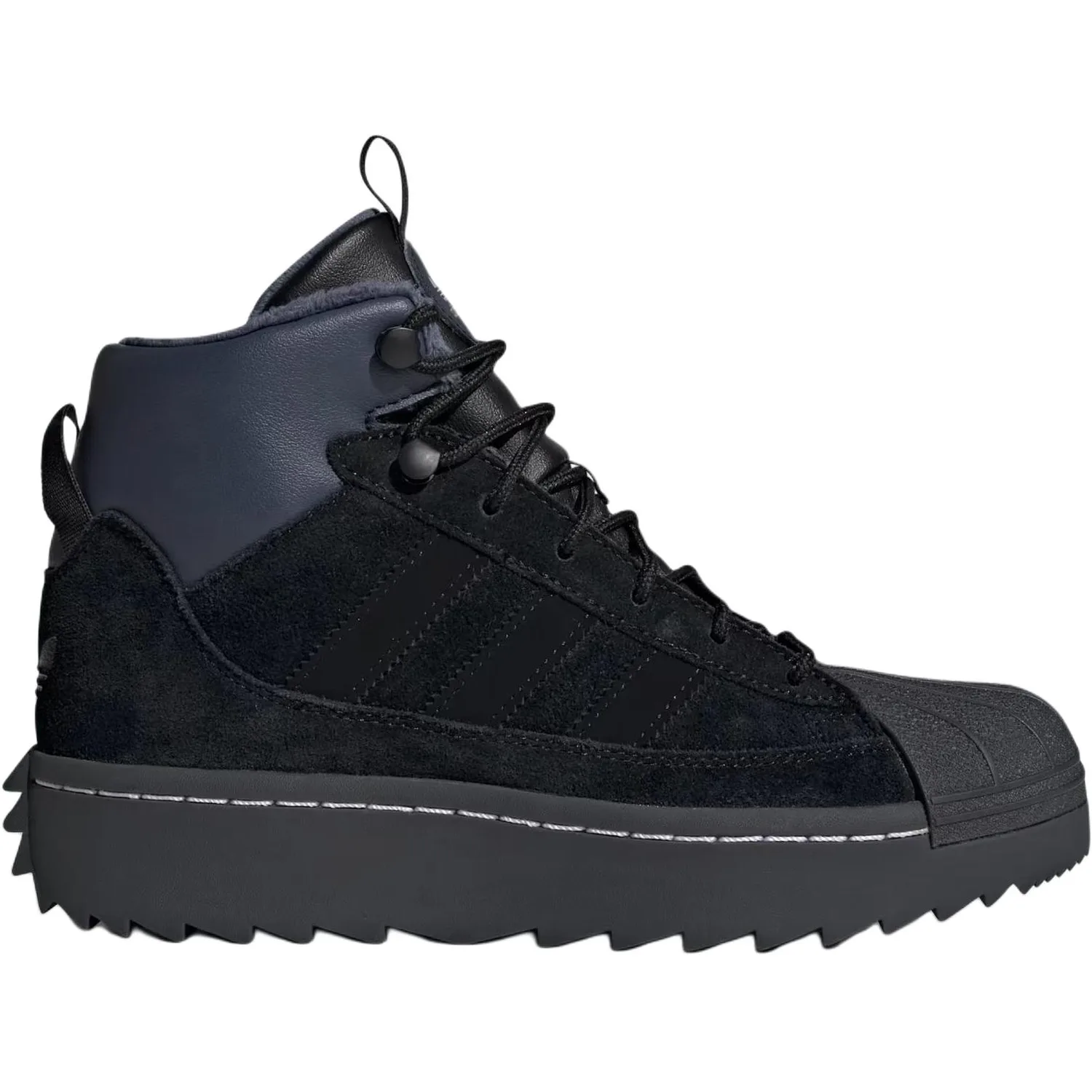 Adidas Originals Кроссовки Superstar Winterized High top для детей на улицу черные унисекс — фото 3