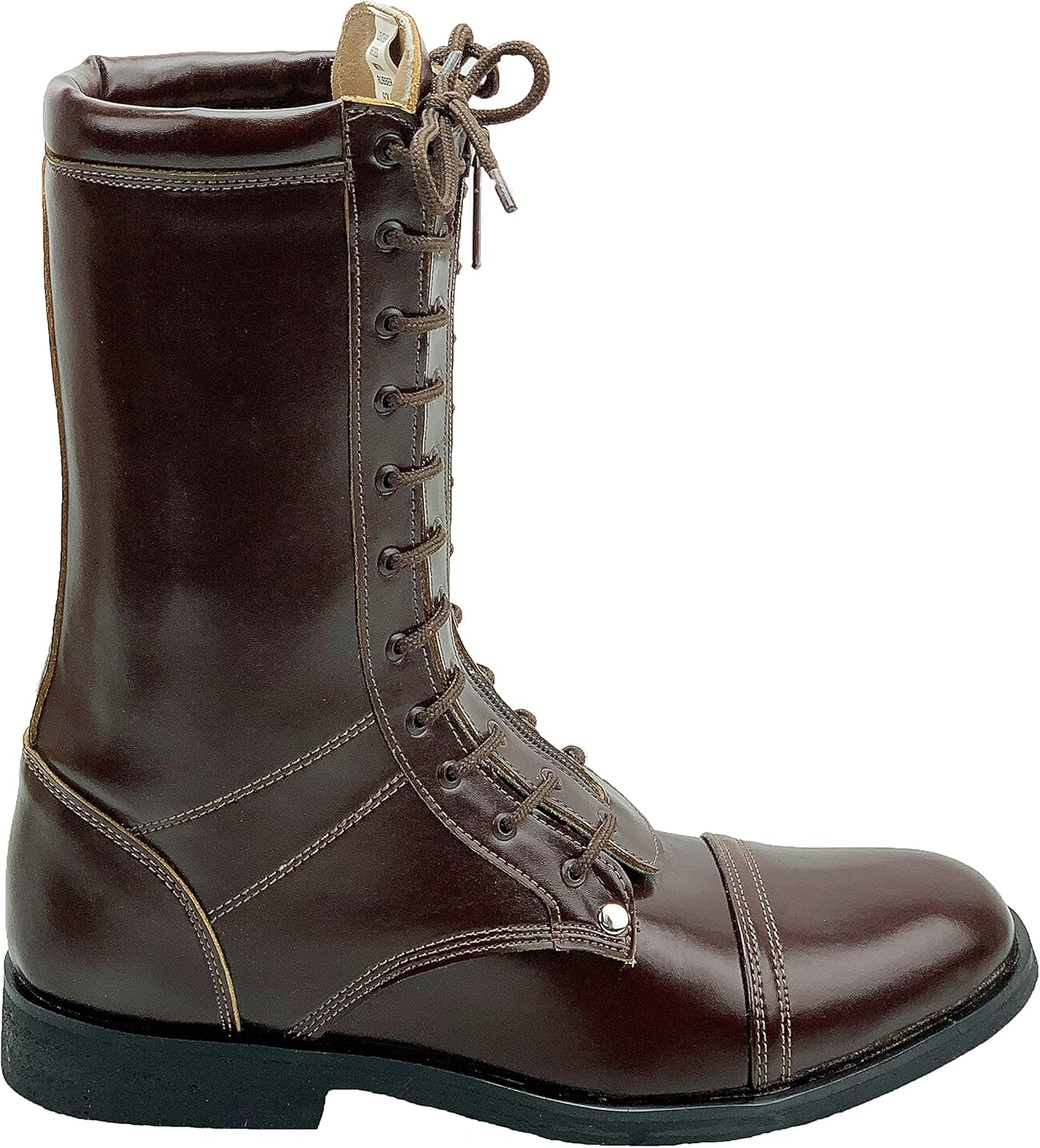 Мужские мотоциклетные кожаные ботинки выше щиколотки Mens Man Dragster Mid Calf, стильные и модные Fammz, коричневый — фото 4