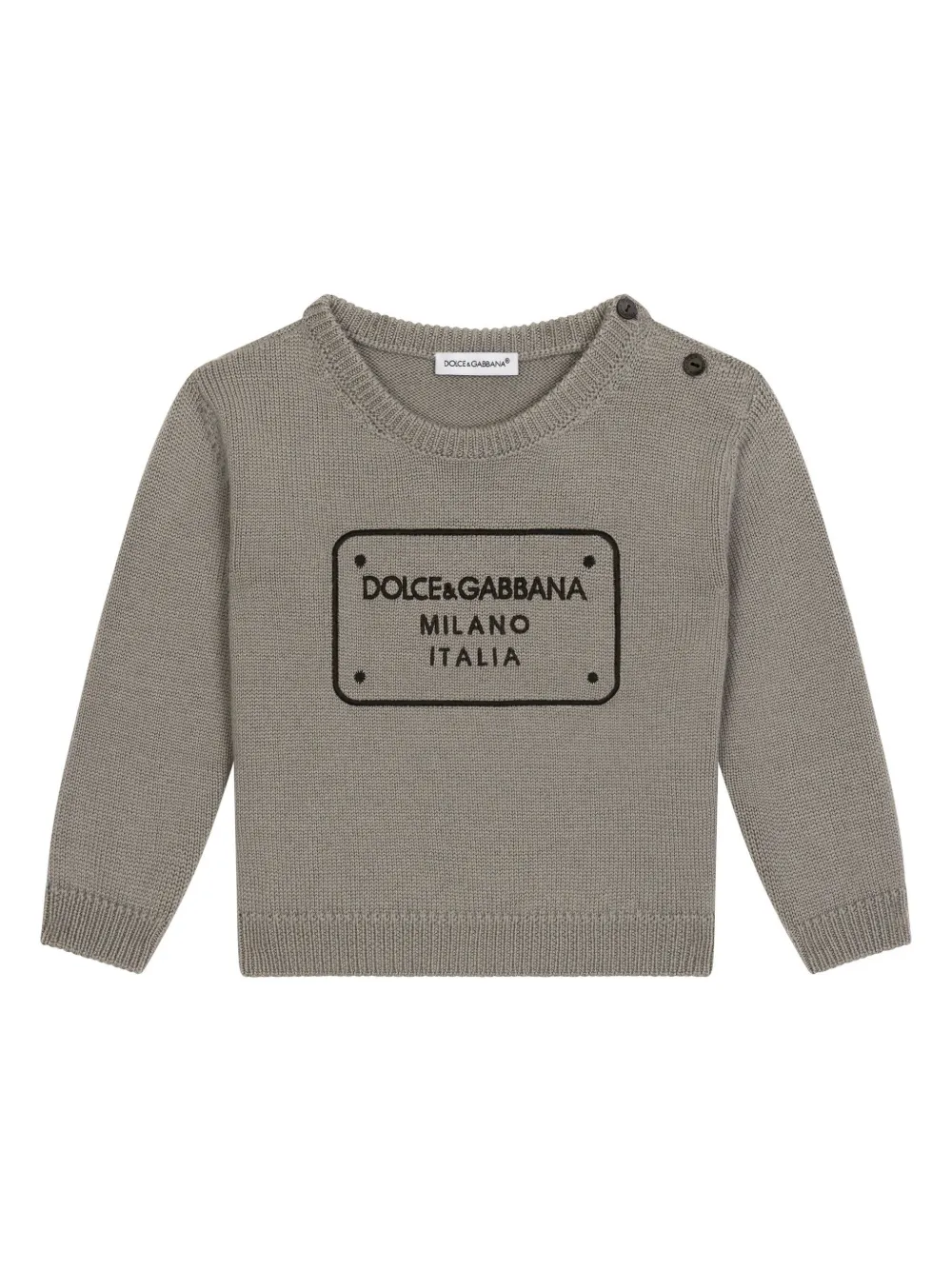 

Джемпер с логотипом Dolce & Gabbana Kids, серый