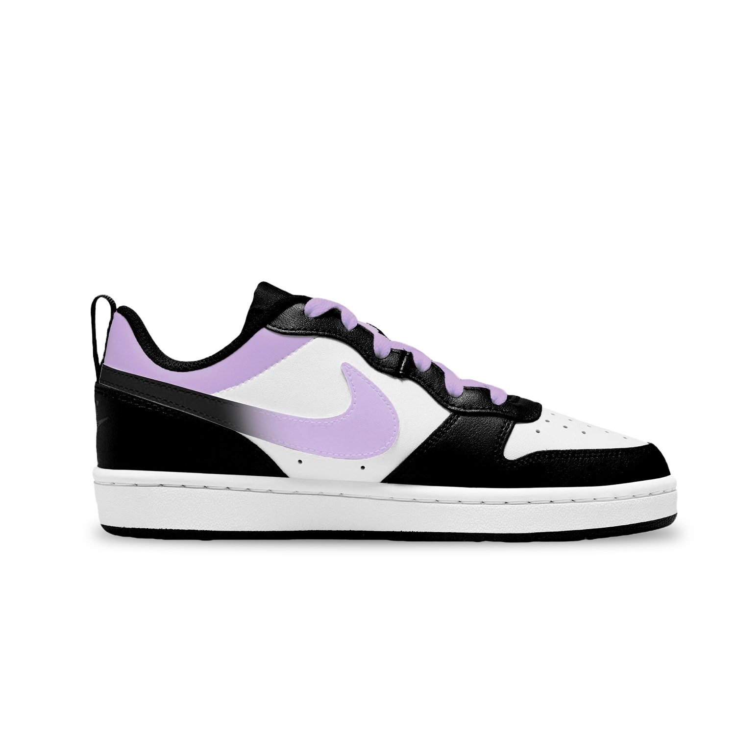 Nike Court Borough Dwarf Star Purple Gradient низкие детские скейтбординговые кроссовки Purple Gradient unisex — фото 3