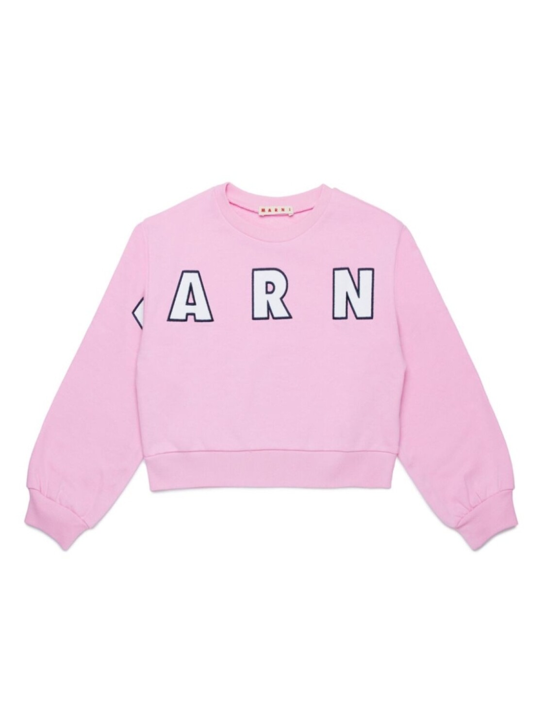 

Marni Kids хлопковая толстовка с вышитым логотипом, розовый