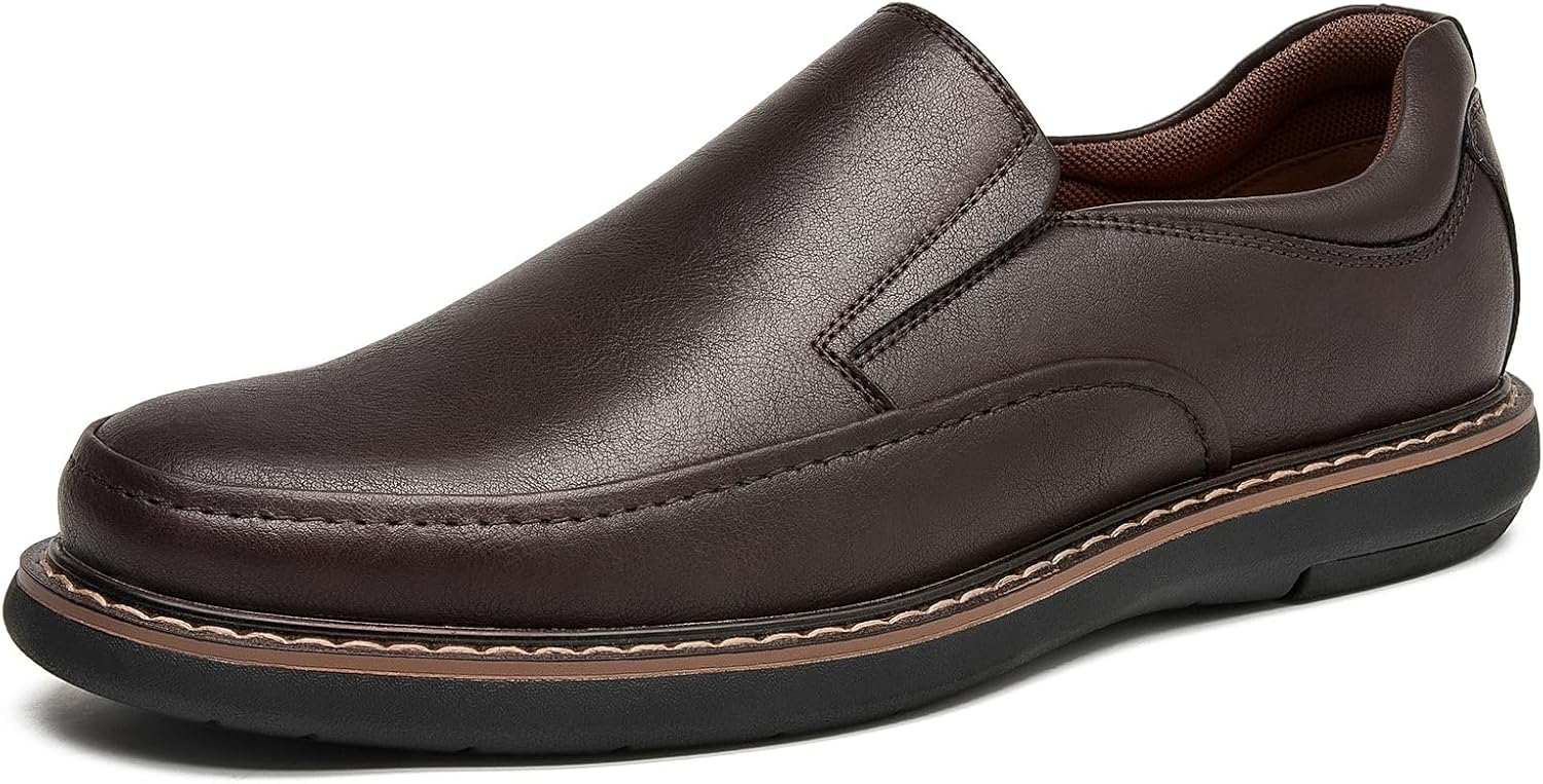 

Мужские повседневные лоферы с мягкой посадкой, удобные кожаные туфли для ходьбы, легкие мокасины Clowse, коричневый