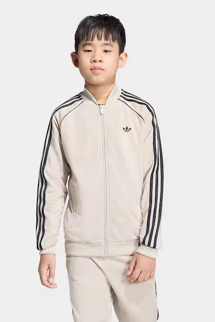 Худи детское с капюшоном Adidas Originals, бежевый — фото 4