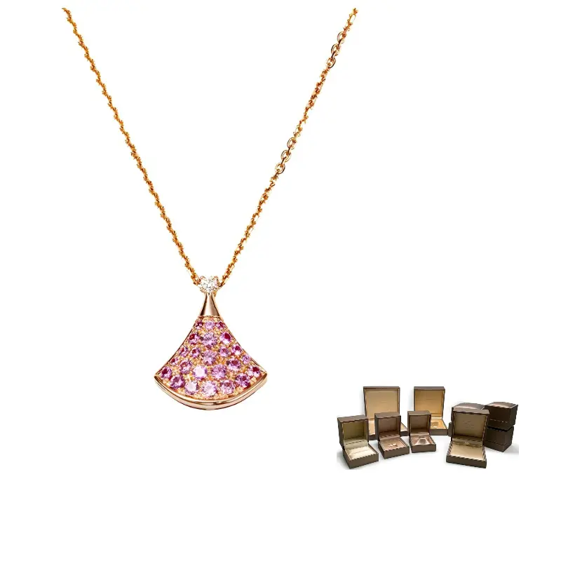 

BVLGARI Divas'Dream 18K розовое золото ожерелье унисекс розовый
