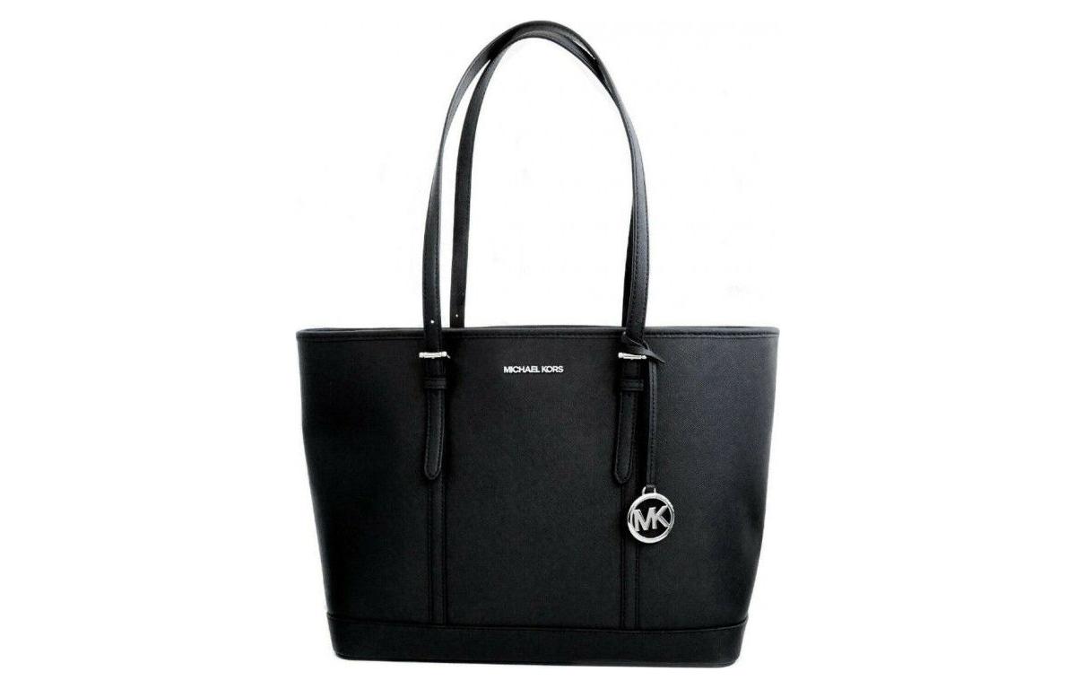 

MICHAEL KORS Кожаная сумка-тоут, сумка для покупок, дамская сумочка, сумка через плечо, женская, черная