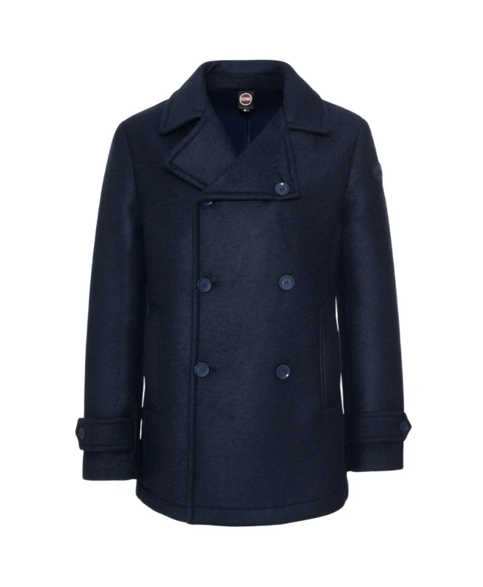 

Синее двубортное шерстяное пальто, осень-зима 2025 Colmar, синий