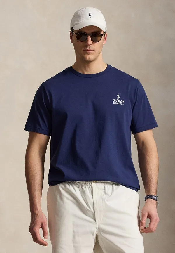 Футболка с логотипом, базовая футболка Polo Ralph Lauren Big & Tall, Newport Navy