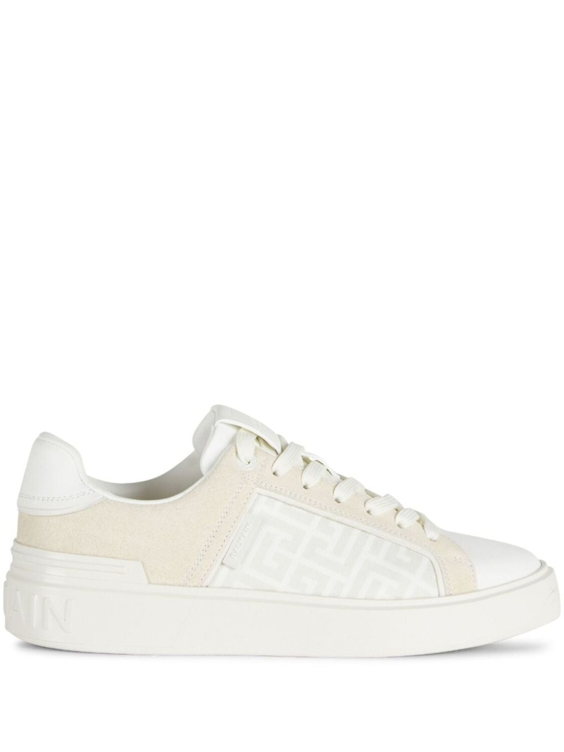 

Balmain кеды B-Court с монограммой, нейтральный цвет