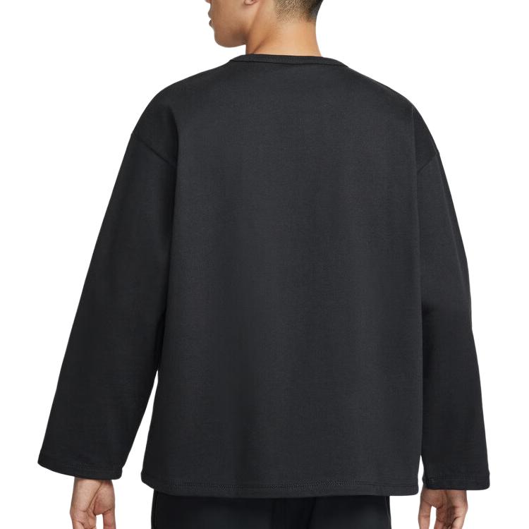 AS M NL MIDWEIGHT CREW TOP Футболка мужская Nike, черный — фото 3