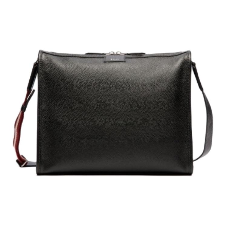 

BALLY Кожаная мужская сумка-кроссбодди через плечо среднего размера черная