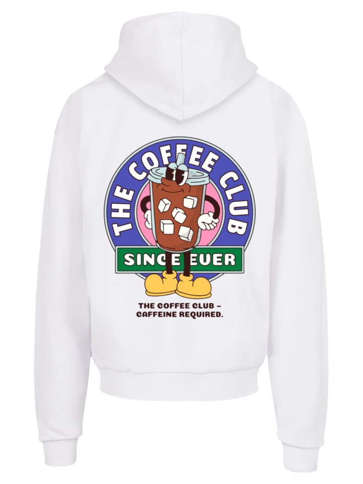 

Ультратяжелая толстовка с капюшоном Coffee Club белого цвета F4NT4STIC