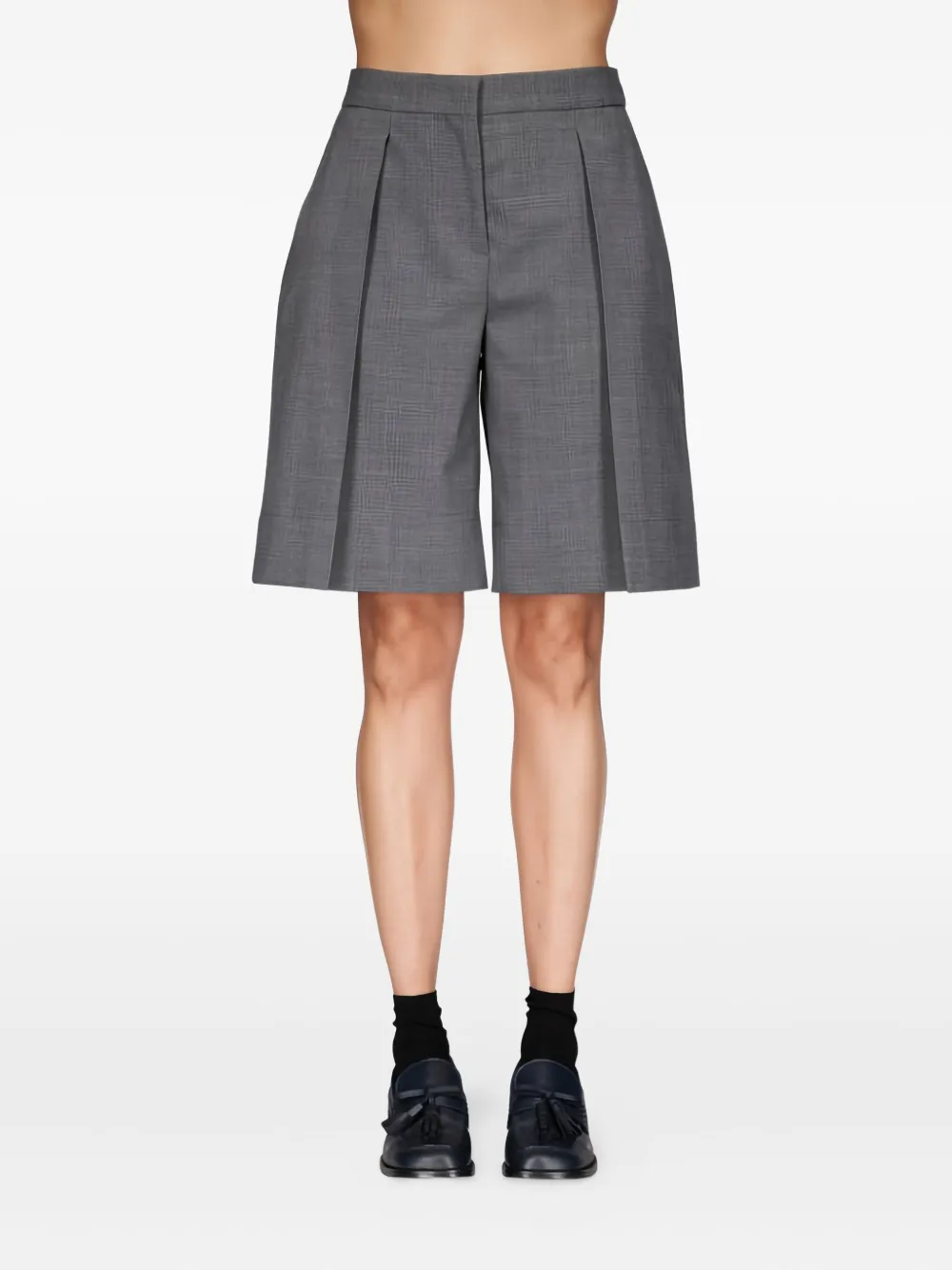 

Плиссированные шорты-бермуды Vivetta, серый