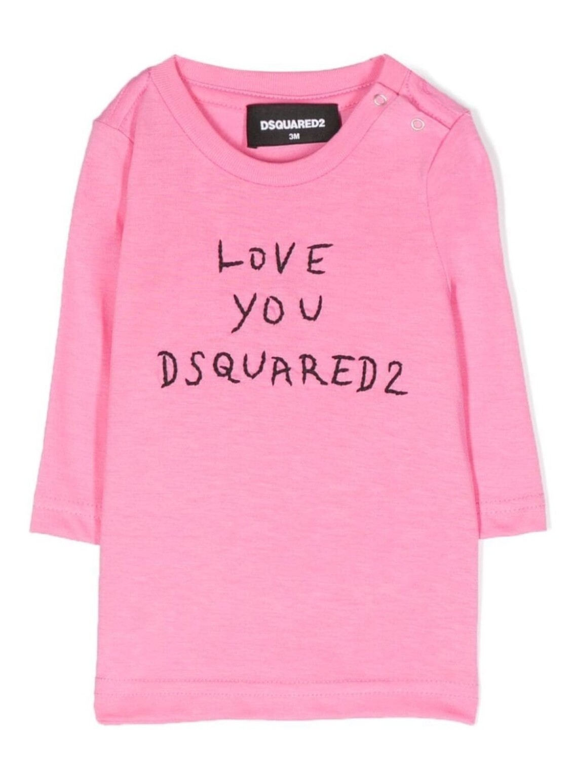 

Dsquared2 футболка с вышитым логотипом, розовый