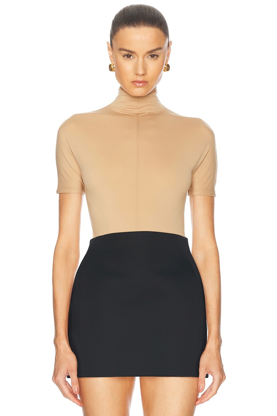 

Боди с короткими рукавами RHW из коллаборации с Rosie Huntington-Whiteley WARDROBE.NYC, цвет Sahara