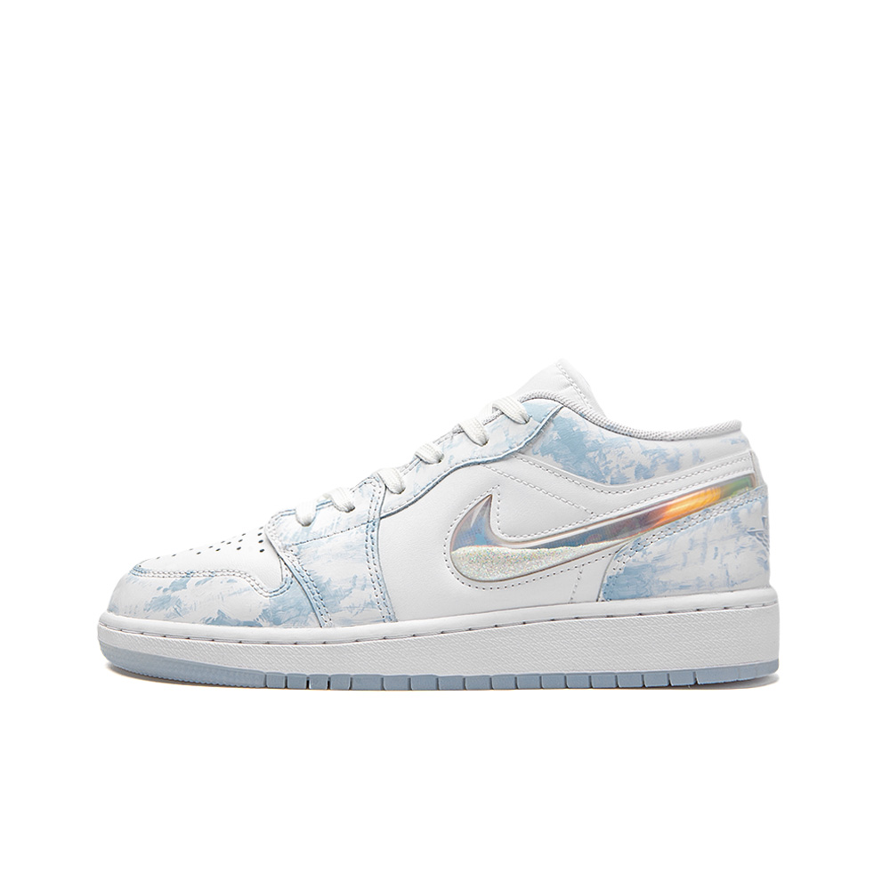 

Кроссовки Air Jordan 1 Vintage Basketball Shoes Women's Low-top Blue/White, синий/белый