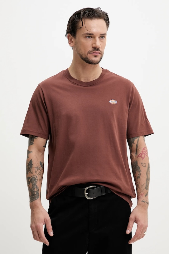 

Хлопковая футболка Dickies, коричневый