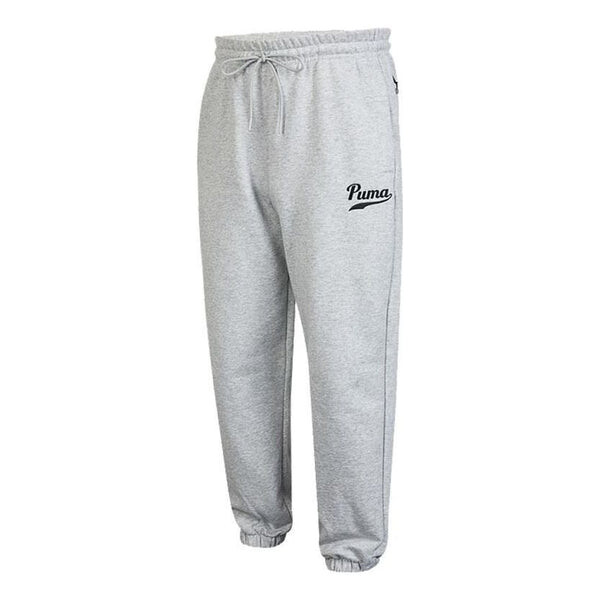 

Брюки logo fleece pants 'grey' Puma, серый