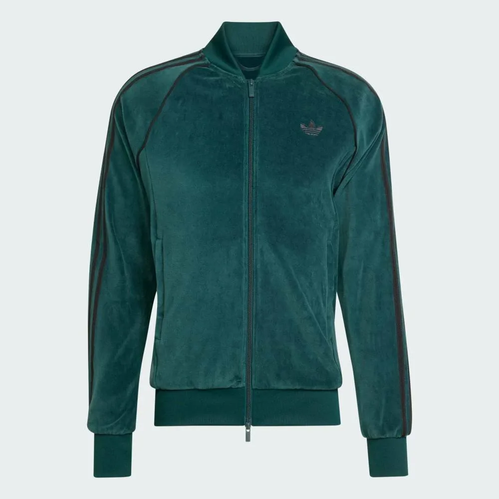 Спортивная футболка Adidas SST Adicolor Velour, цвет Green — фото 4