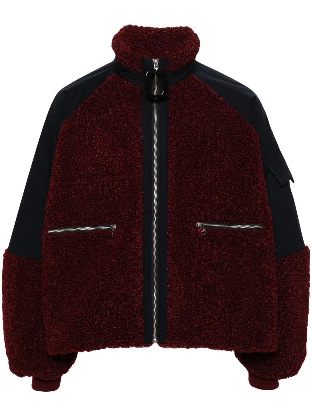 

Бомбер в стиле колор-блок JW ANDERSON, красный