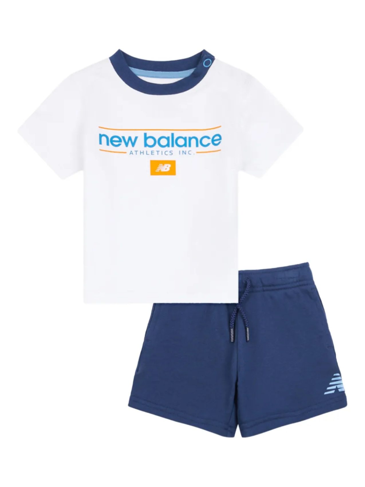 

Комплект из футболки и шорт с логотипом New Balance Kids, белый