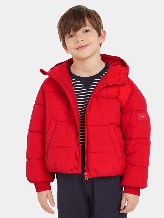 

Пуховик свободного кроя Tommy Hilfiger, красный