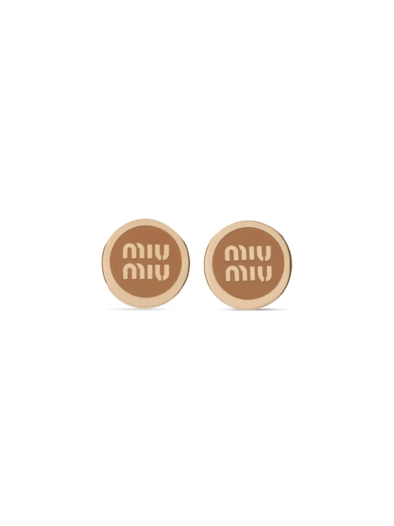 

Серьги с логотипом Miu Miu, золотой