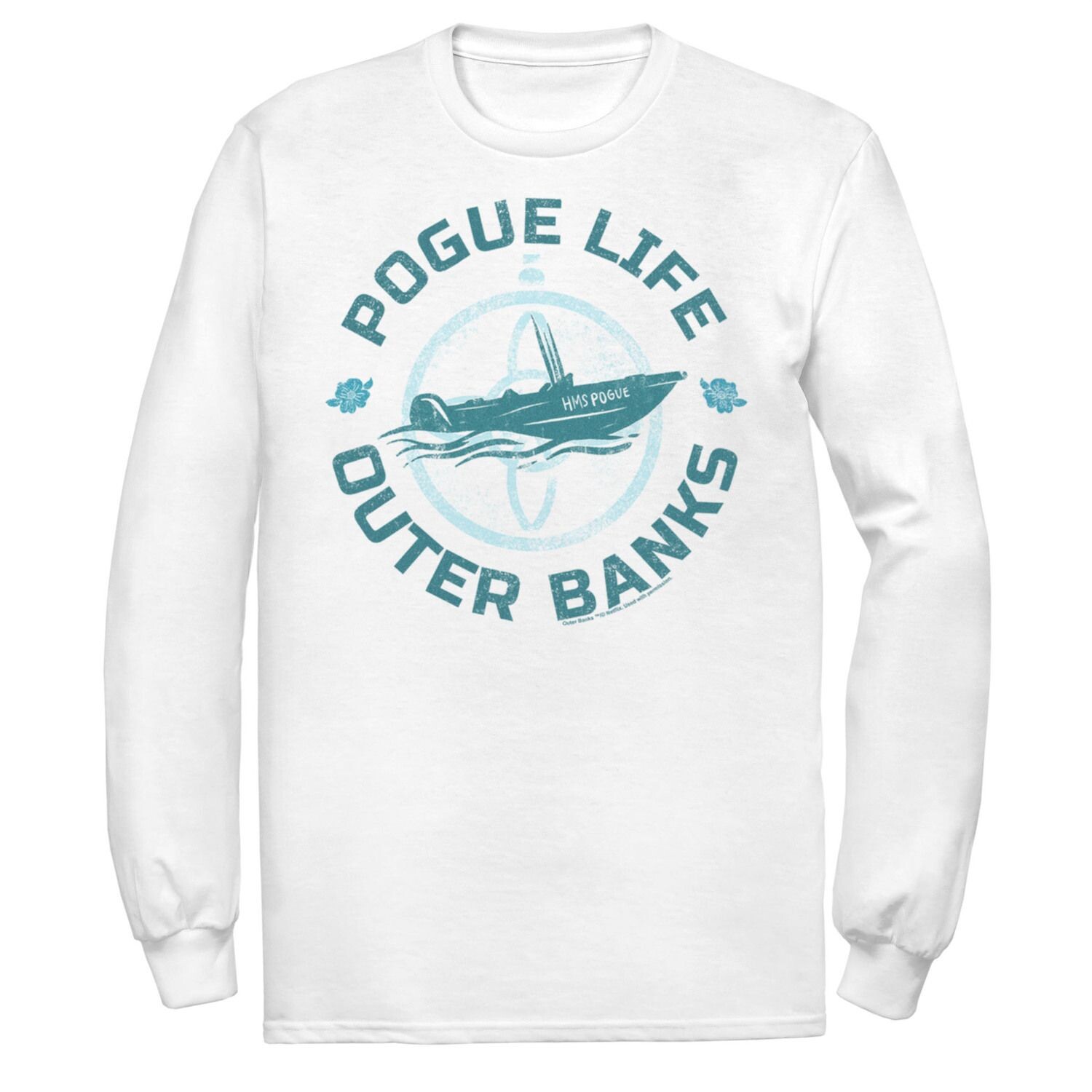 

Мужская футболка Outer Banks Pogue Life синего оттенка с портретом Licensed Character, Синий, Мужская футболка Outer Banks Pogue Life синего оттенка с портретом Licensed Character