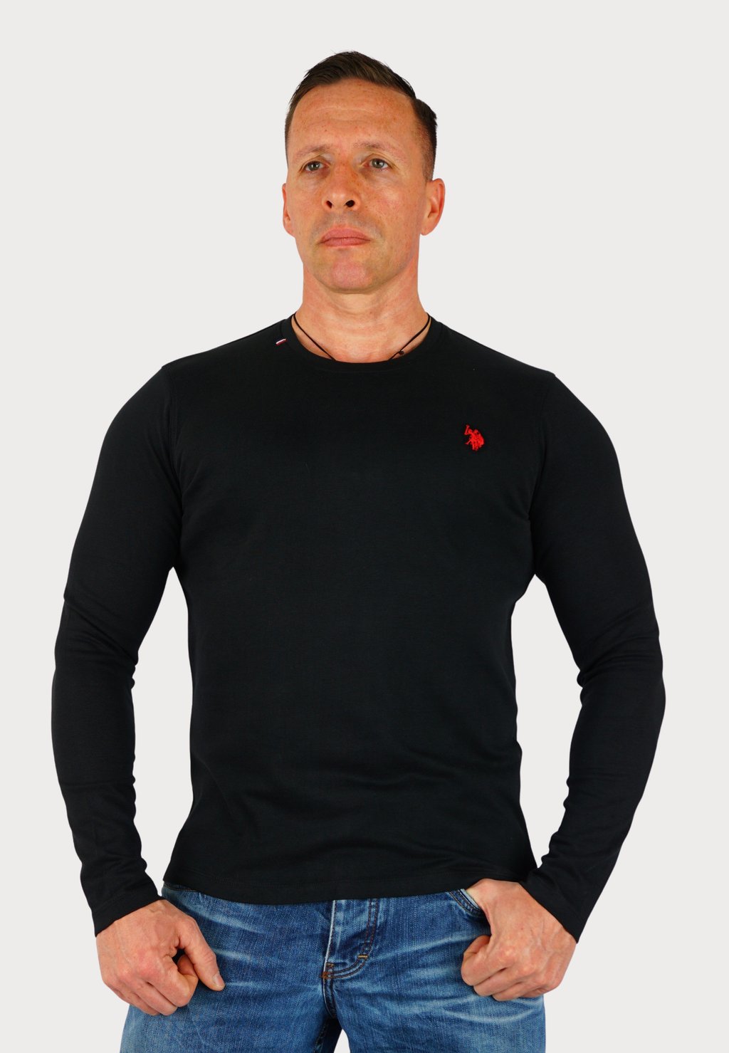 

Топ с длинными рукавами U.S. Polo Assn., черный