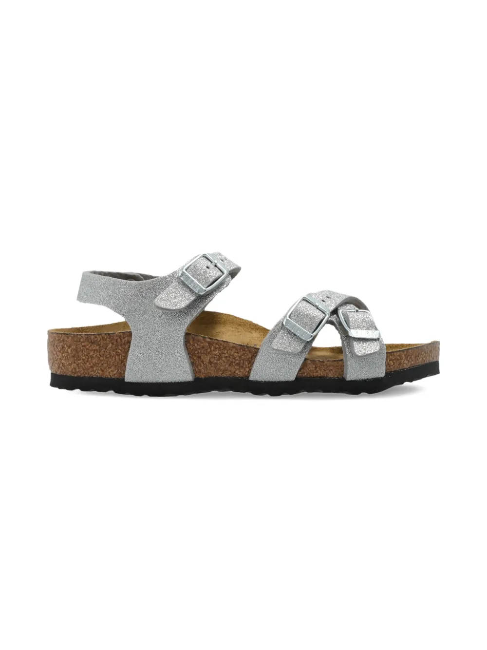 

Блестящие сандалии Kumba с пряжкой Birkenstock Kids, серый