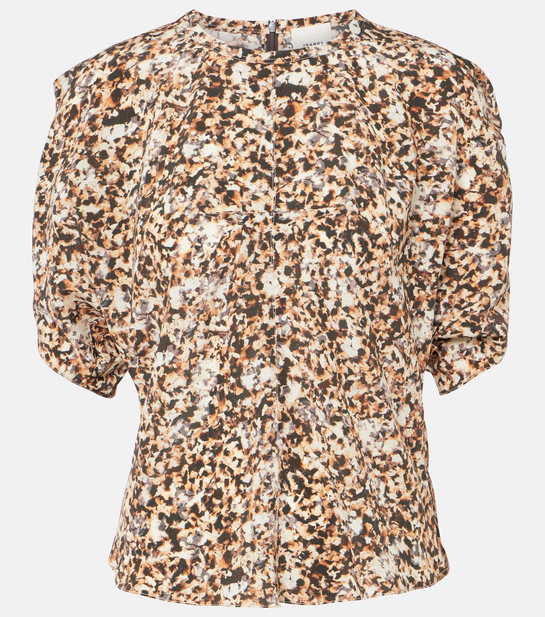 

Блузка Karlita с принтом из смесового шелка Isabel Marant, Ochre