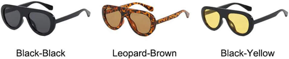 

Солнцезащитные очки UV400 с большой оправой и леопардовым принтом для женщин и мужчин, для бега и занятий спортом на открытом воздухе UYPTK, Black-yellow