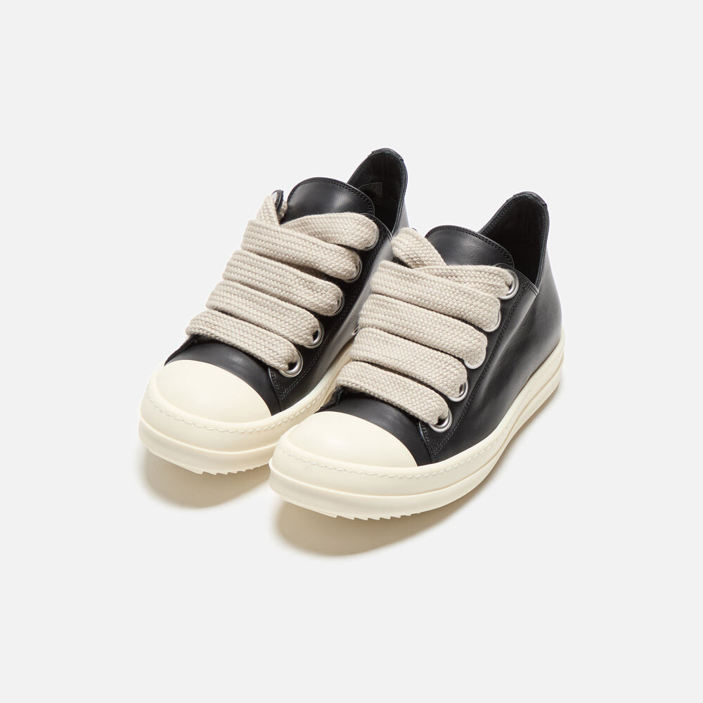 Кроссовки Rick Owens WMNS Jumbo Laced Low Sneaks, цвет Black/Pearl/Milk — фото 4