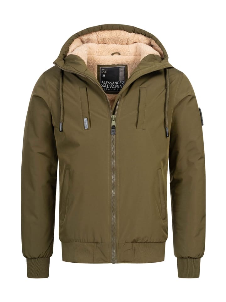 

Зимняя куртка AS-431 оливкового цвета Alessandro Salvarini