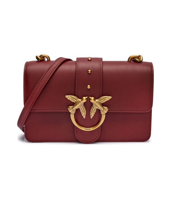 

Кожаная сумка через плечо love one mini Pinko, красный