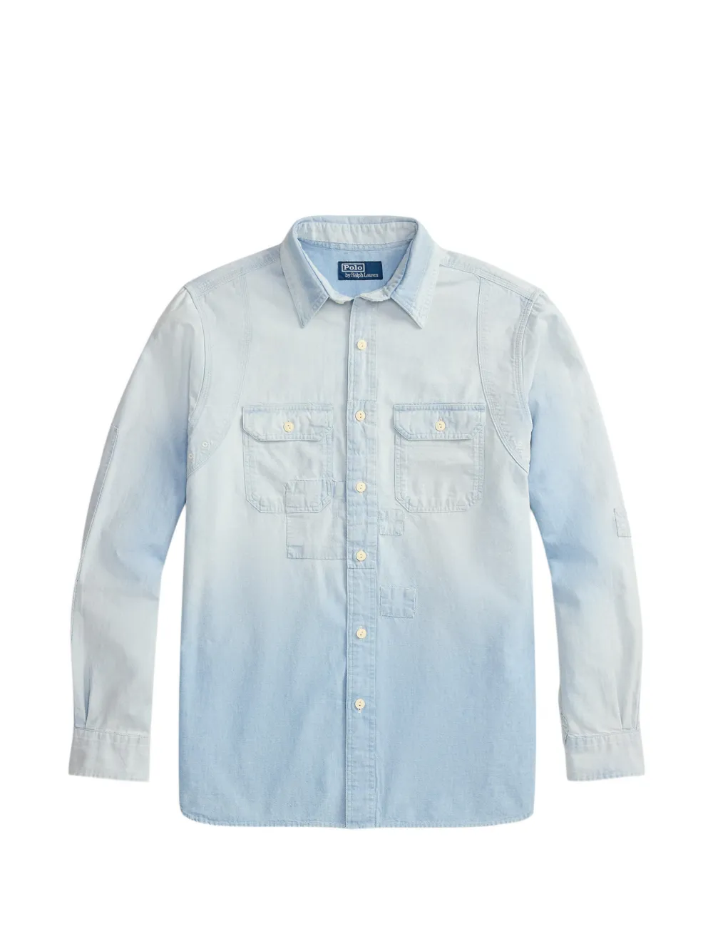 

Рубашка из шамбре на пуговицах Polo Ralph Lauren, синий
