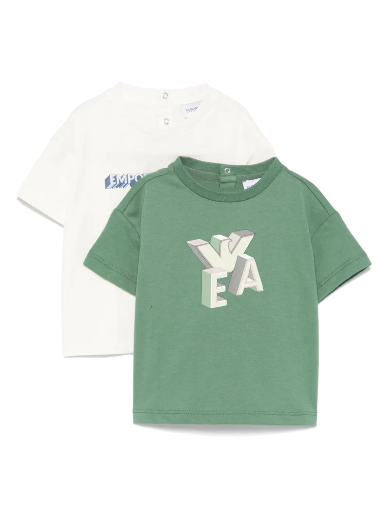 

Футболка с логотипом (упаковка из двух штук) Emporio Armani Kids, белый