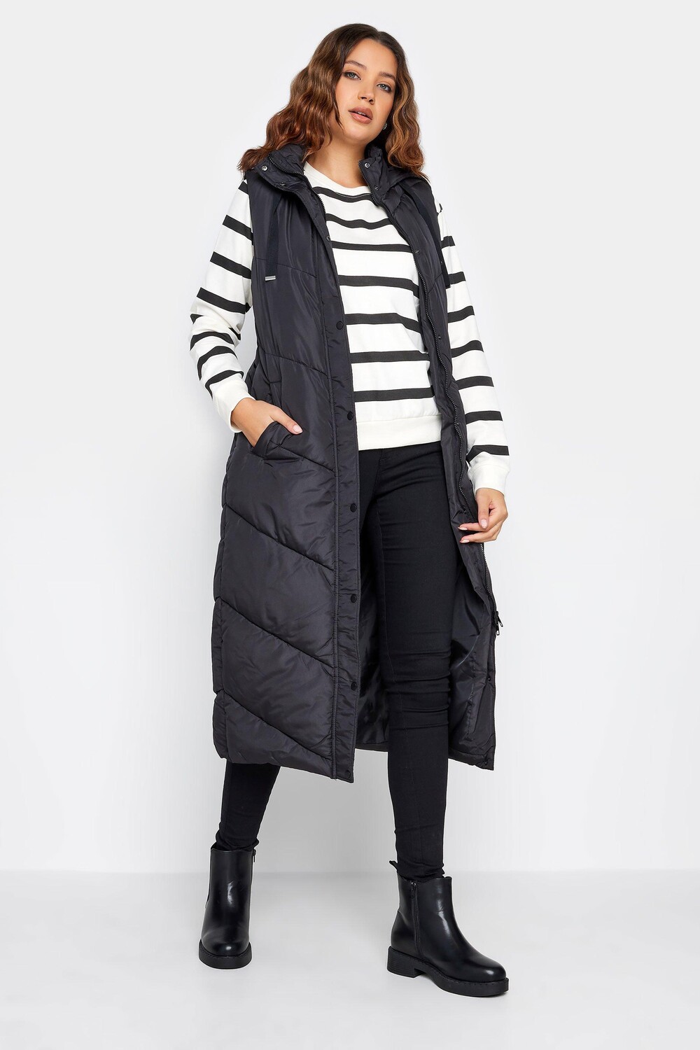 

Высокий стеганый удлиненный жилет Long Tall Sally, черный