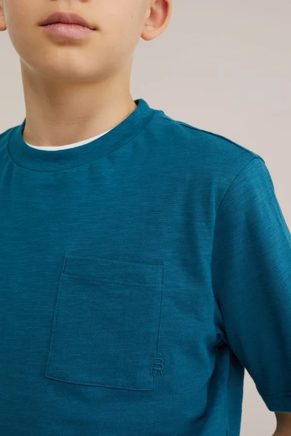 Базовая футболка blue ridge We Fashion, Green Blue — фото 3