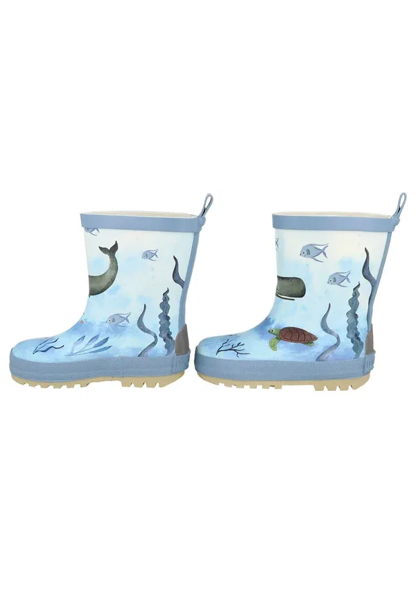 Сапоги резиновые gummistiefel unterwasser wal reflekt 3m, jerseyfutter wellies Maximo, синий вымытый синий туман — фото 3