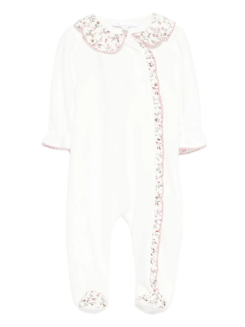 

Пижама с оборками и цветочным принтом Patachou, белый