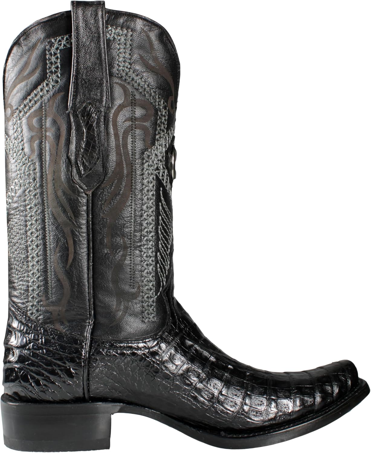 Ковбойские сапоги El General Authentic из кожи каймана, модель Nape Western 137 Generic, черный — фото 4