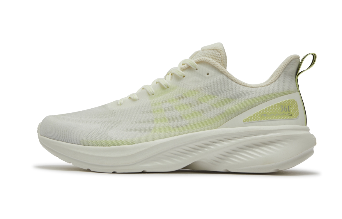 

361° Амортизирующие, дышащие, легкие, низкие, повседневные кроссовки для спринта, мужские, цвет "перо" белый, светло-зеленый