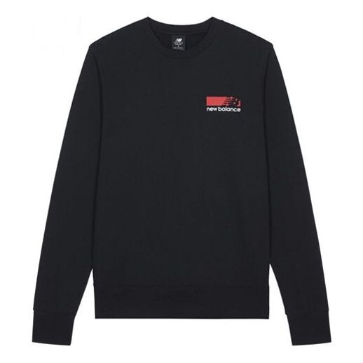 

Толстовка New Balance Men's New Balance Alphabet Printing Round Neck Pullover Black, черный