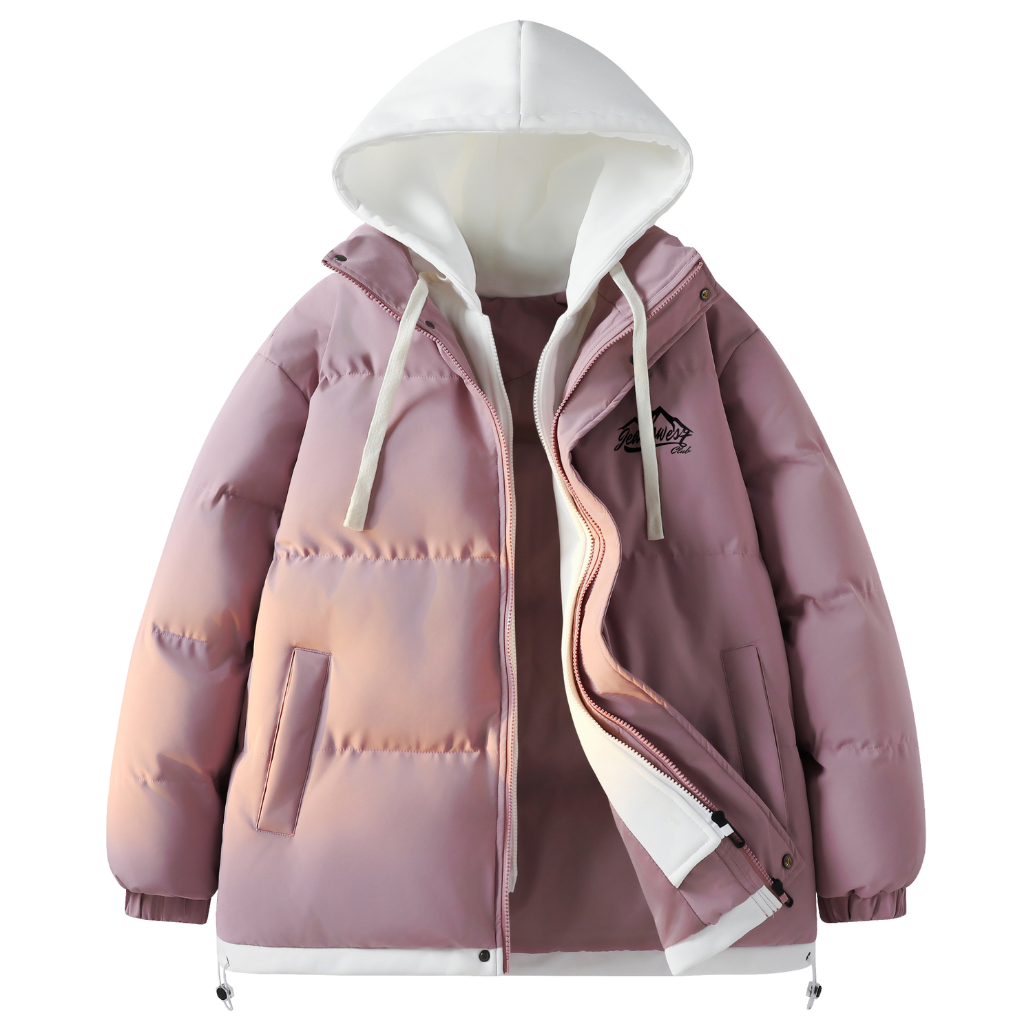 

JEANSWEST CLUB Пуховик Unisex, Pink Purple