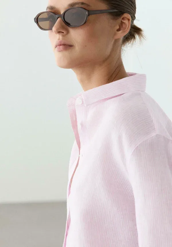 Блуза Massimo Dutti, светло-розовый — фото 3