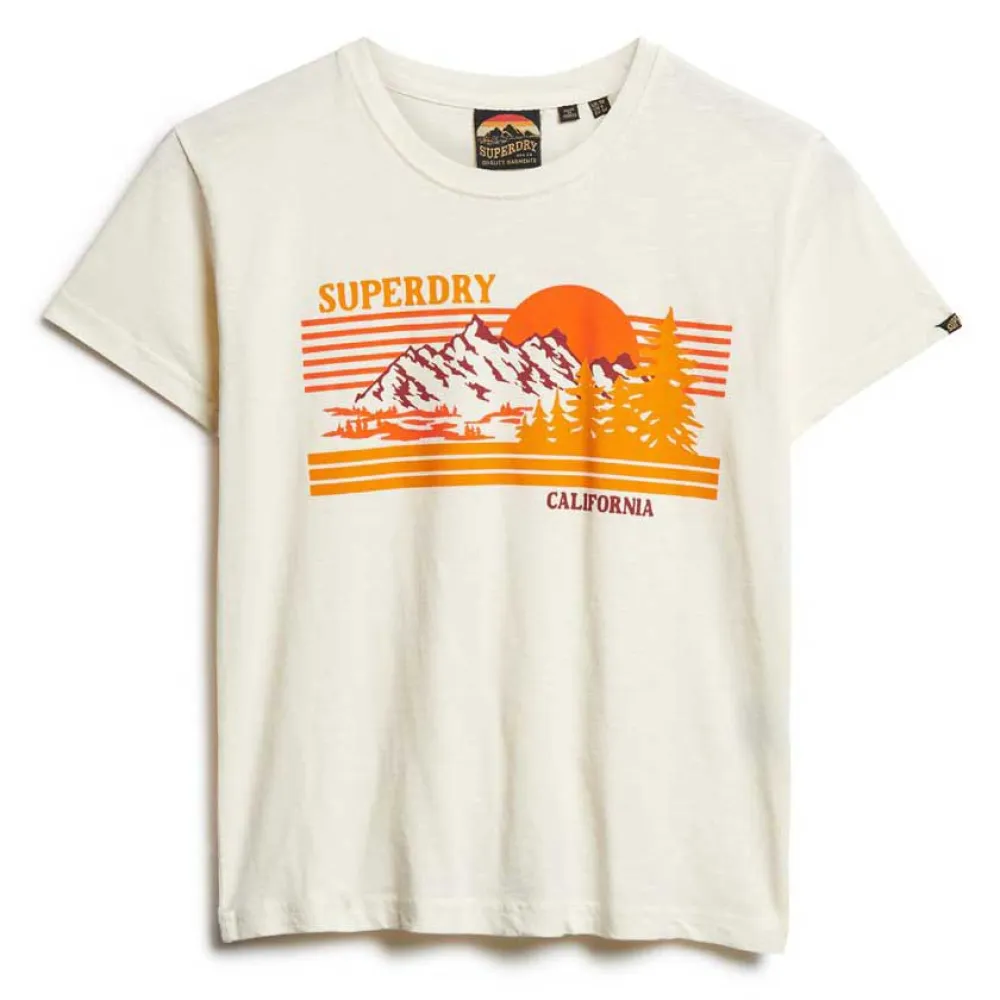

Футболка с коротким рукавом Superdry Outdoor Stripe Fitted, белый