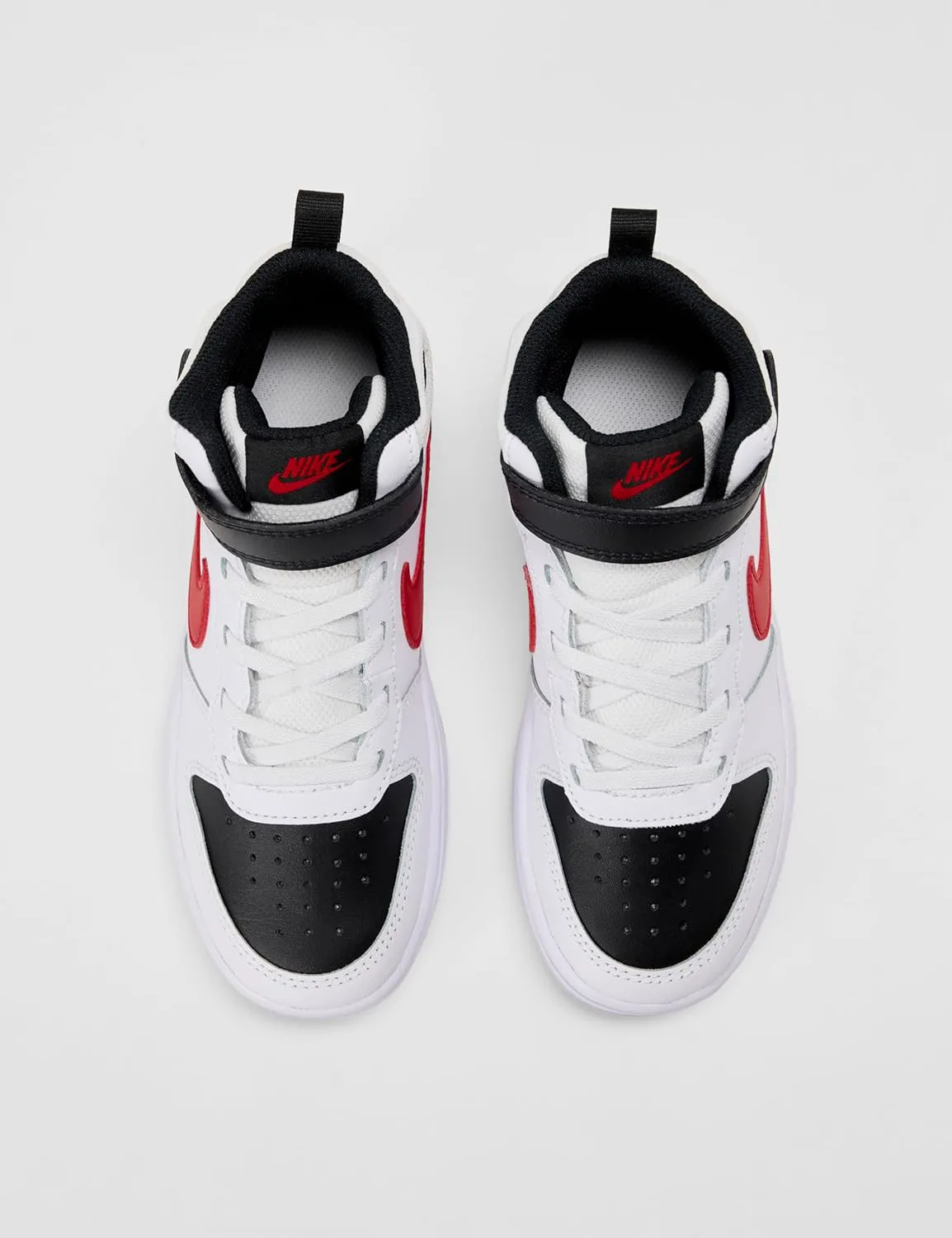 Кроссовки Nike Kids' Court Borough Mid 2, белый/красный/черный — фото 4