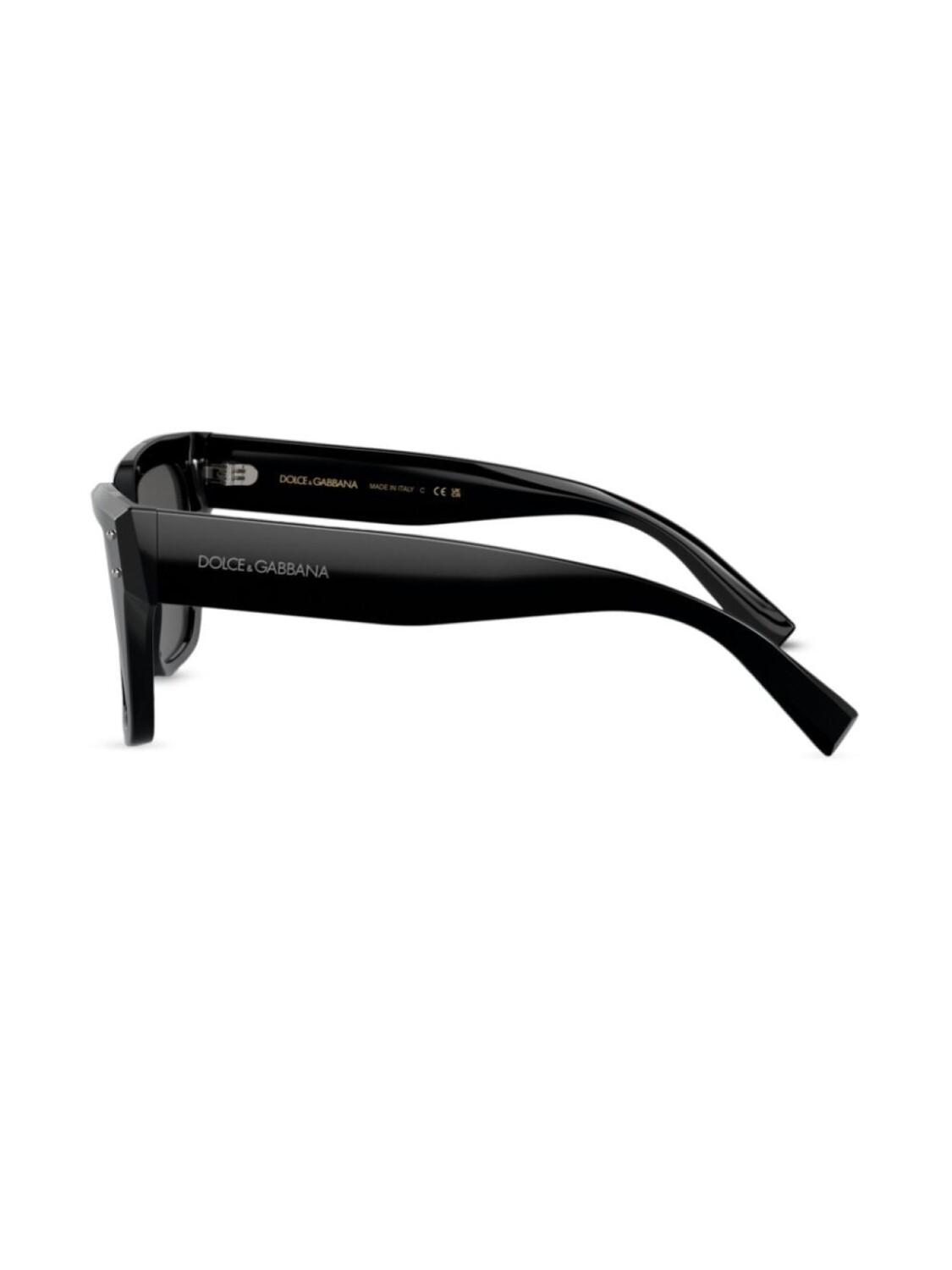 Солнцезащитные очки в прозрачной квадратной оправе Dolce & Gabbana Eyewear, черный — фото 3
