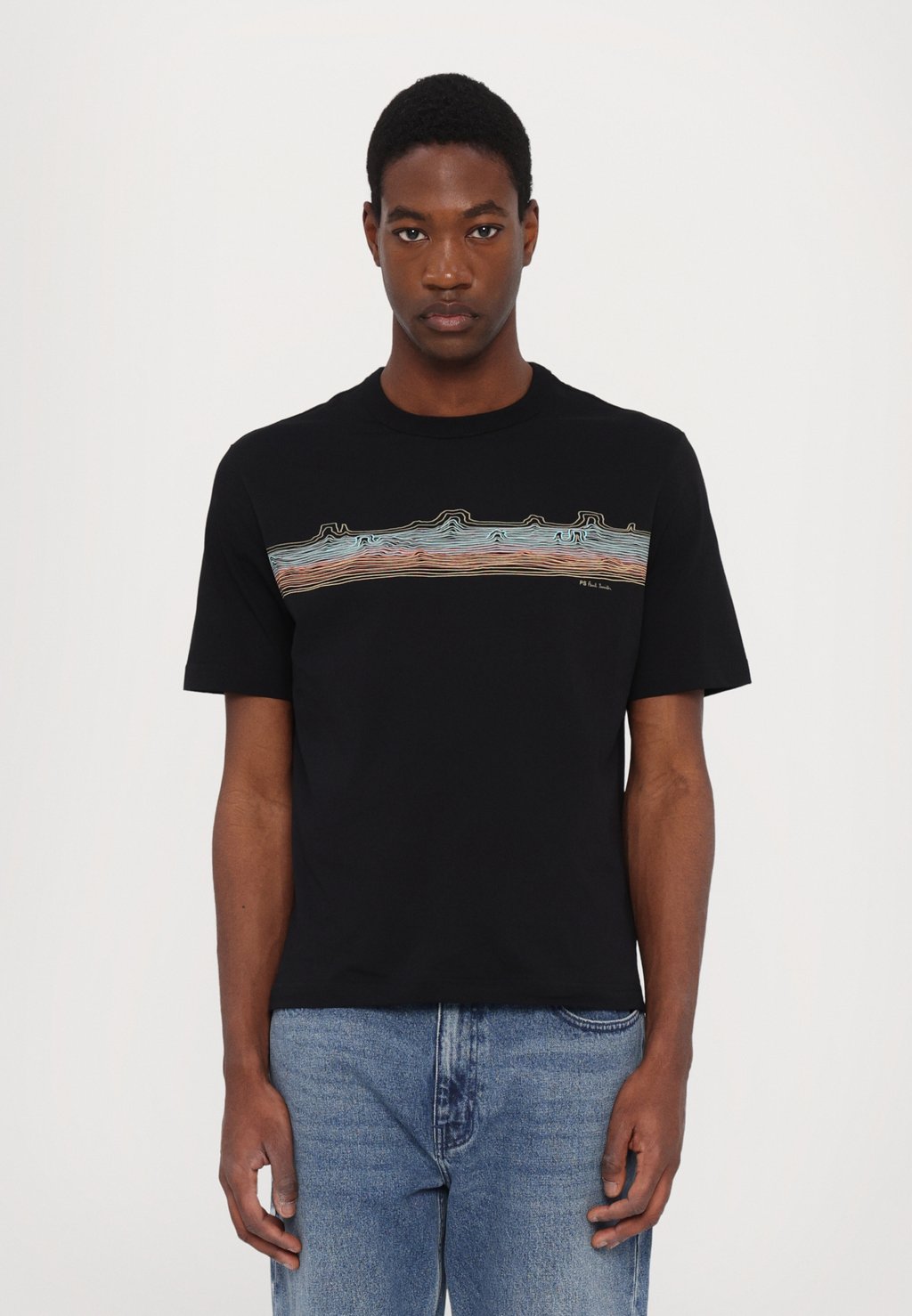 

Футболка с принтом DESERT STRIPE PS Paul Smith, черный