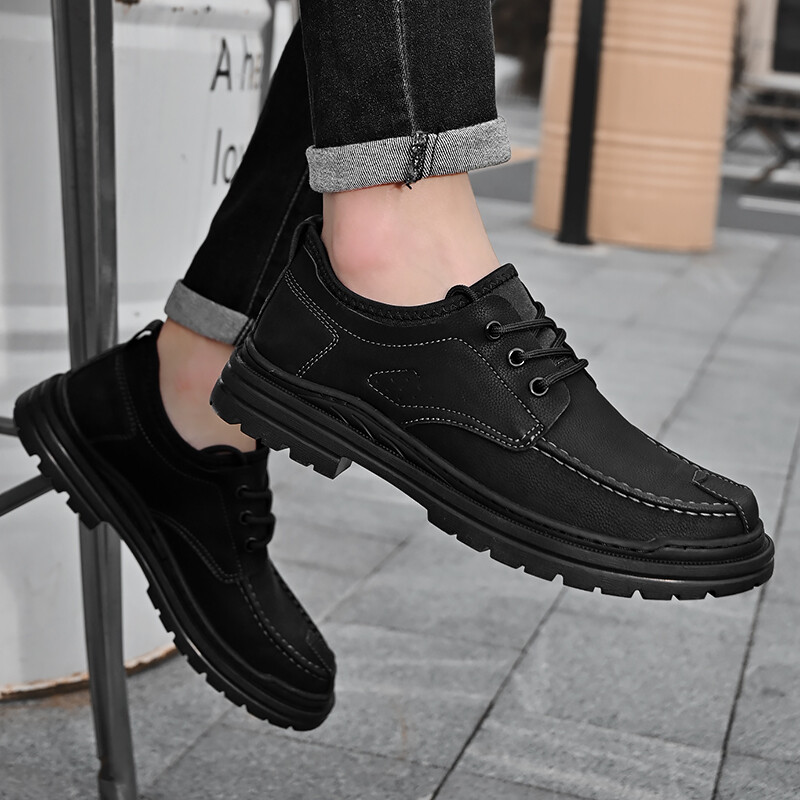 Туфли мужские Men"s Casual Men Low-Top Bull Charm, хаки — фото 4